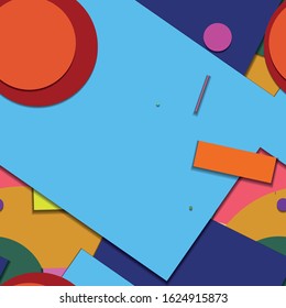Flat material design - Creative vector trend seamless.