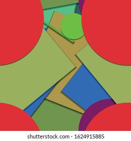 Flat material design - Creative vector trend seamless.