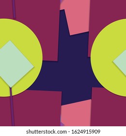 Flat material design - Creative vector trend seamless.