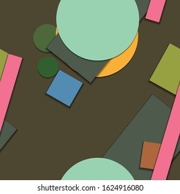 Flat material design - Creative vector trend seamless.