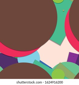 Flat material design - Creative vector trend seamless.