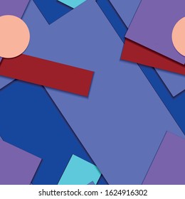 Flat material design - Creative vector trend seamless.