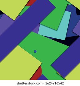 Flat material design - Creative vector trend seamless.