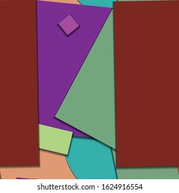 Flat material design - Creative vector trend seamless.