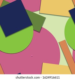 Flat material design - Creative vector trend seamless.