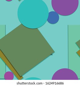Flat material design - Creative vector trend seamless.
