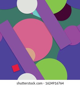 Flat material design - Creative vector trend seamless.