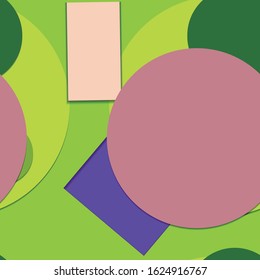 Flat material design - Creative vector trend seamless.