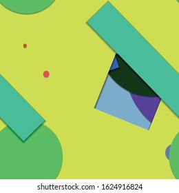 Flat material design - Creative vector trend seamless.