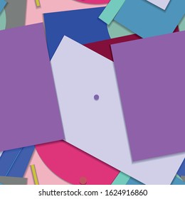 Flat material design - Creative vector trend seamless.