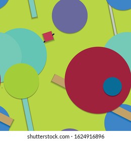 Flat material design - Creative vector trend seamless.