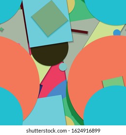 Flat material design - Creative vector trend seamless.