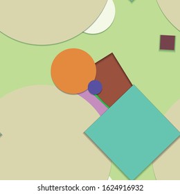 Flat material design - Creative vector trend seamless.