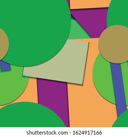 Flat material design - Creative vector trend seamless.