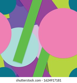 Flat material design - Creative vector trend seamless.