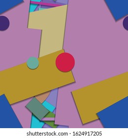 Flat material design - Creative vector trend seamless.