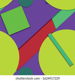Flat material design - Creative vector trend seamless.