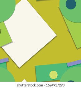 Flat material design - Creative vector trend seamless.