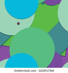 Flat material design - Creative vector trend seamless.
