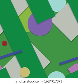 Flat material design - Creative vector trend seamless.