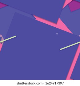 Flat material design - Creative vector trend seamless.
