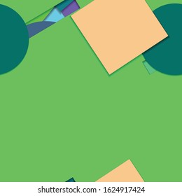 Flat material design - Creative vector trend seamless.