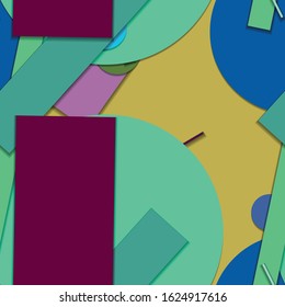 Flat material design - Creative vector trend seamless.