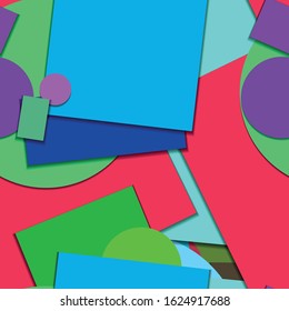 Flat material design - Creative vector trend seamless.