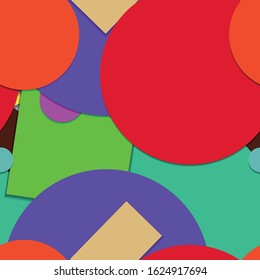 Flat material design - Creative vector trend seamless.