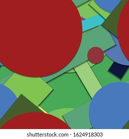 Flat material design - Creative vector trend seamless.