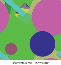 Flat material design - Creative vector trend seamless.