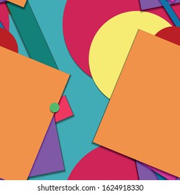 Flat material design - Creative vector trend seamless.