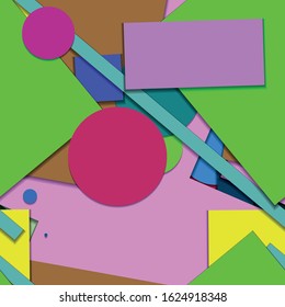 Flat material design - Creative vector trend seamless.