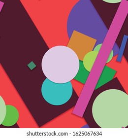 Flat material design - Creative vector trend seamless.