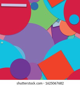 Flat material design - Creative vector trend seamless.