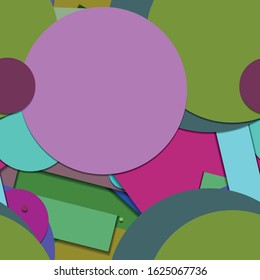 Flat material design - Creative vector trend seamless.