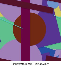 Flat material design - Creative vector trend seamless.