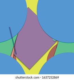 Flat material design - Creative vector trend seamless.