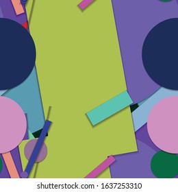 Flat material design - Creative vector trend seamless.