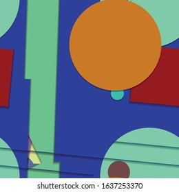 Flat material design - Creative vector trend seamless.