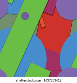 Flat material design - Creative vector trend seamless.