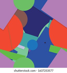 Flat material design - Creative vector trend seamless.