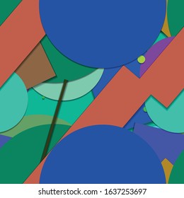 Flat material design - Creative vector trend seamless.