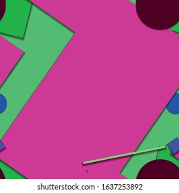 Flat material design - Creative vector trend seamless.