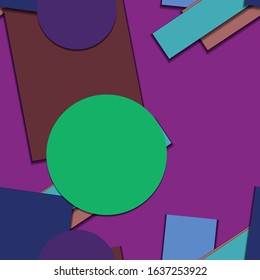 Flat material design - Creative vector trend seamless.