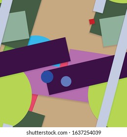 Flat material design - Creative vector trend seamless.