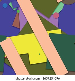 Flat material design - Creative vector trend seamless.