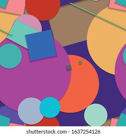 Flat material design - Creative vector trend seamless.