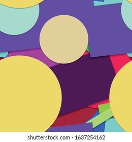 Flat material design - Creative vector trend seamless.