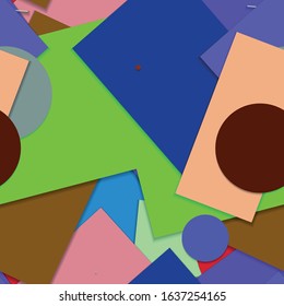 Flat material design - Creative vector trend seamless.